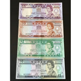 Fiji $1, $2, $5 & $10 ND (1983 & 1986) Set