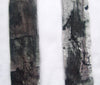 Silver - Velvet Silk Skinny Scarf - brushstroke